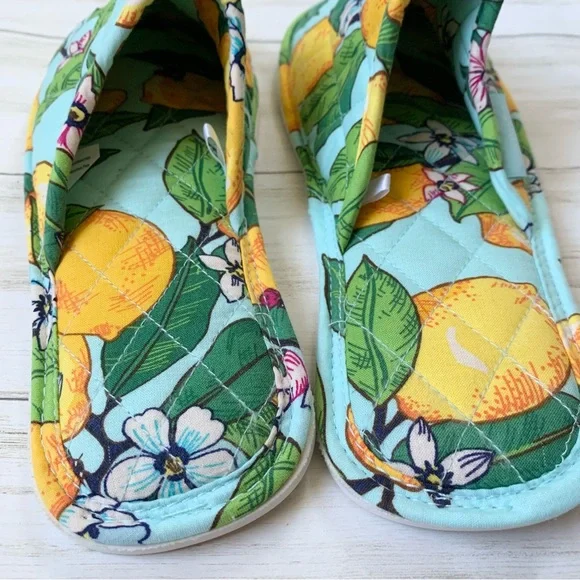 Vera Bradley Lemon Grove Travel Slippers - Picture 3 of 5